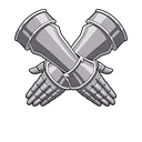 Silver-Gray Knight's Glove