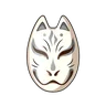 White and Black Fox Mask