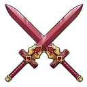 Crimson Lethal Sword x2